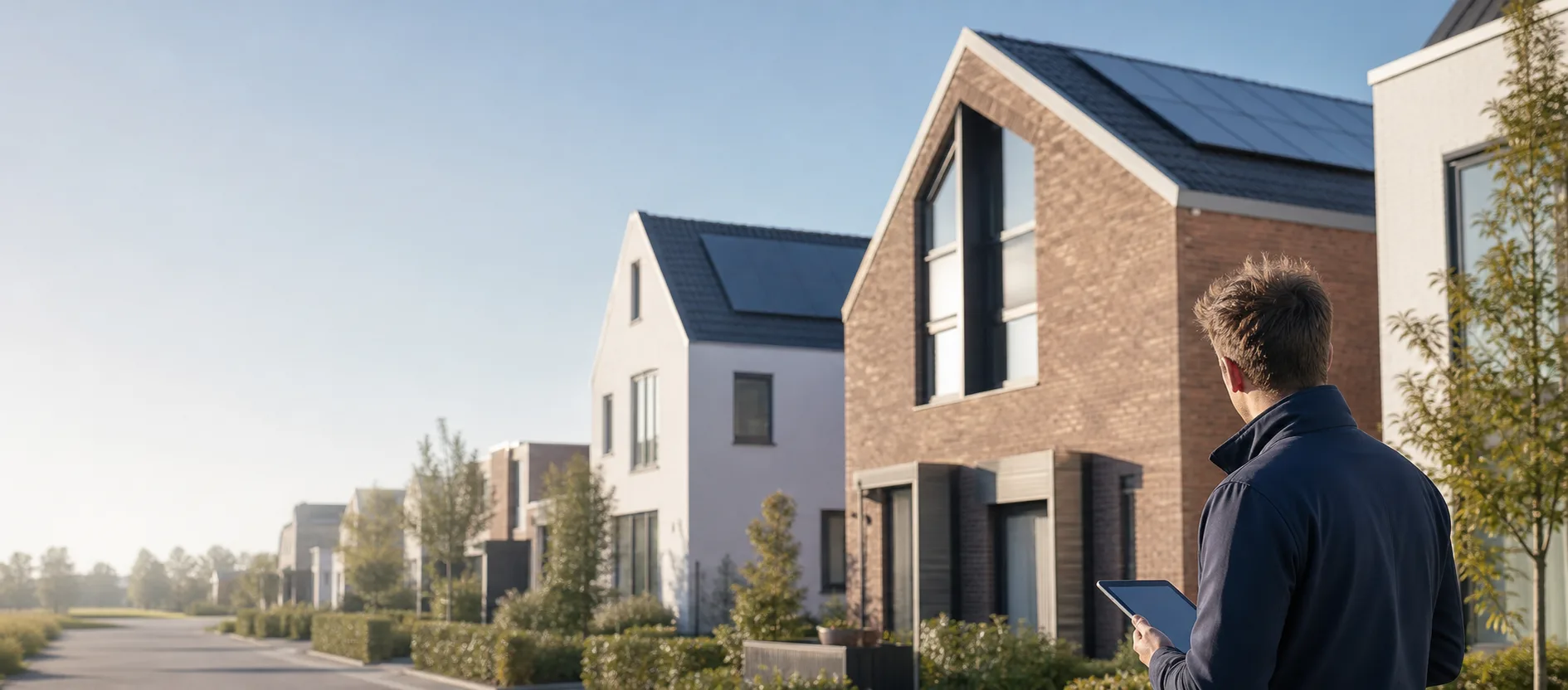 Moderne energiezuinige woningen met een energieadviseur